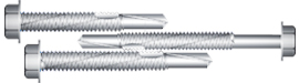 Heavy steel hex screws