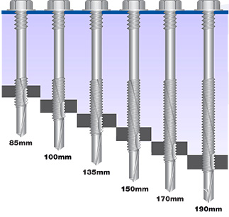 light section composite panel screws